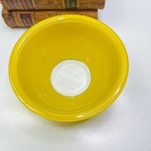 Vtg Pyrex Yellow Glass 1.5 L Mixing Bowl Clear Bottom Nesting Bowl #323